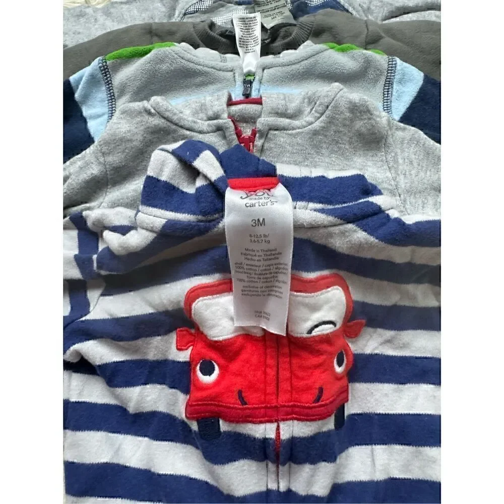 5 piece Baby Boys Size 3-6 month toddler sweaters and thermal bundle by Carters